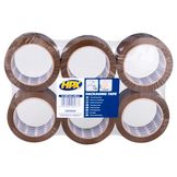 HPX Verpakkingstape 50mm x 66mtr Bruin Flatpack 6st