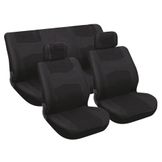 Carpoint Seat Covers Full Set 6 Pieces Black