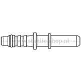 QP  Zwart aansluitstuk 10mm, S5/16-6, 2st.