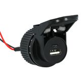 Carpoint Inbouwcontactdoos USB-A + USB-C 12/24V