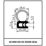 Q-Industries KO-EX Deurrubber 18mm Rol 25mtr