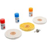 BGS Polijstset 7dlg, t.b.v. zachte metalen