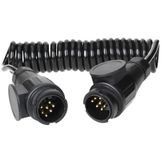 Q-Parts Spiraalkabel 2 mtr incl stekkers  2x stekker 13-polig 8-aderig los ( bulk geen verpakking ) 
