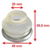 Intersteer Fuseekogelhoesje met Metalen Rand 20mm x 48mm x 35,5mm