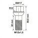 Wielbout 12mm x 1.5mm - 32mm - 53.5mm - Bolconisch - 17mm