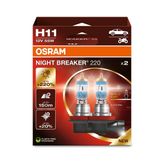 Osram Night Breaker 220% - 12v - 55w - PGJ19-2 - H11 - Hanging folding Box 2st