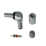 Schrader Motorfiets Servicekit – gebogen Ventiel 80° voor 11,5 mm Ventielgat (inclusief borgmoer)