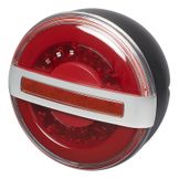 Q-Parts LED Achterlicht Ø 140mm 3 functies met Dynamisch Knipperlicht 12v/24v ( Blister )