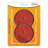 Q-Parts Reflector Ø 80mm Schroefbaar Rood Set à 2st in blister