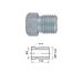 Nippel 3/8x24 Uitw 14.4x5.00 10st.