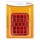 Q-Parts Mistachterlicht 19 LED 100mm x 81mm in blister