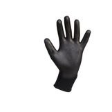 Polyester handschoen met PU coating zwart  Maat 11 XXL
