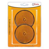 Q-Parts Reflector Ø 80mm Schroefbaar Oranje Set à 2st in blister