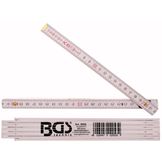 BGS Duimstok hout 2m, veren stalen scharnier