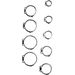 BGS Assortiment de colliers de tuyau à revêtement en acier inoxydable 
 Ø 5,8 - 21 mm 
 170 pièces