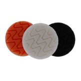 Verekio Polierpad V-Line 80 mm Mix Schwarz (extra weich) Weiß (mittel) Orange (hart) 3 Stück