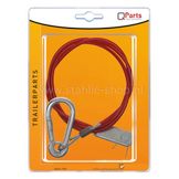 Q-Parts Breekkabel 100cm Rood met Gaffel in blister