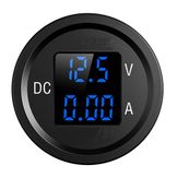 Volt- & Ampairemeter blauwe LED