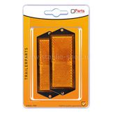 Q-Parts Reflector 104mm x 40mm Schroefbaar Oranje Set à 2st in blister