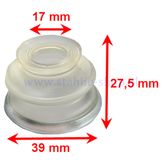 Intersteer Fuseekogelhoesje met Metalen Rand 17mm x 39mm x 27,5mm