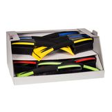 IJskrabber met Borstel Polystereen Soft Grip, diverse kleuren Display 24st