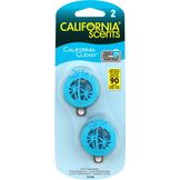 California Scents Luchtverfrisser Mini Diffuser Ventilatierooster California Clean Blister 2st