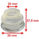 Intersteer Fuseekogelhoesje met Metalen Rand 20mm x 39mm x 27,5mm