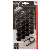 Wielmoerkapjes Zwart 17mm Kaart 20st