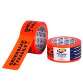 HPX Verpakkingstape 50mm x 66mtr Oranje-Zwart Breekbaar