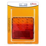 Q-Parts Achterlicht 12v-24v 4 functies 100mm x 100mm LED 1st Blister