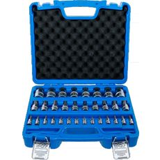 BGS Dopsleutelbitset | 6,3 mm (1/4") / 10 mm (3/8") / 12,5 mm (1/2") | Binnenzeskant 2 - 19 mm / 1/4 - 9/16" | metrische en inchmaten | 32-dlg.