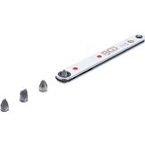 BGS Ratelsleutel 1/4, plat & dun, 2x PH + 2x SL schroefbits