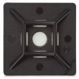 SWG Zelfklevende voet 3,6/19 x 19, voor kabelbinderbreedte 3,6mm  zwart Blister 10st.