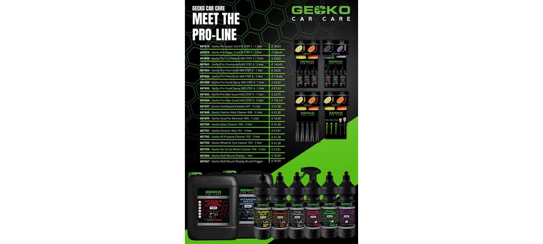 Vanaf begin juli in ons assortiment: Gecko Proline !