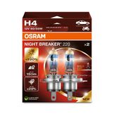 Osram 12v - 60/55w - P43t - H4 -Night Breaker 220% Hanging folding Box 2st