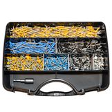 Q-Parts Assortiment Kentekenplaat bevestigings Boorschroefjes + Popnagels 776-Delig (incl. spec. Dop)