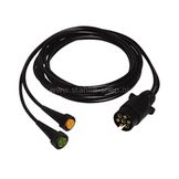 Q-Parts Kabelset 4mtr 7-polig stekker / 2 connectors voor o.a. Aspöck / AJBA