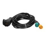 Q-Parts Kabelset 5mtr 13-polig stekker / 2 connectors voor o.a. Aspöck / AJBA