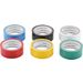 Plakbandset 6dlg, 3,5m, 19mm breed, 6 kleuren