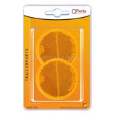 Q-Parts Reflector Ø 60mm Zelfklevend Oranje Set à 2st in blister