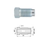 Nippel 3/8x24 Uitw 21x5.00 10st.