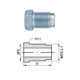 Nippel 10x1 Uitw 17x5.00 10st.