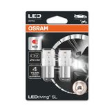 Osram LEDriving® SL - 12v - 1,4w/0,4w - BAY15d - P21/5W 100lm/10lm Rood - Blister 2st