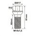 Wielbout 14mm x 1.5mm - 60mm - 80mm - Bolconsich 17mm