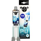 5in1 PU Lijm Zwart / 1 minuut 25ml + Mixertip 2st