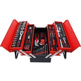 Metalen gereedschapskoffer inclusief gereedschappenassortiment | 86-dlg.
