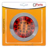 Q-Parts Achterlicht 3 functies ?122mm 24LED chroom 1st Blister