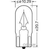 Osram 24v - 2w - W2,1x9,5d