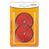 Q-Parts Reflector Ø 60mm Schroefbaar Rood Set à 2st in blister