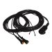 Q-Parts Kabelset 4mtr 13-polig stekker / 2 connectors voor o.a. Aspöck / AJBA